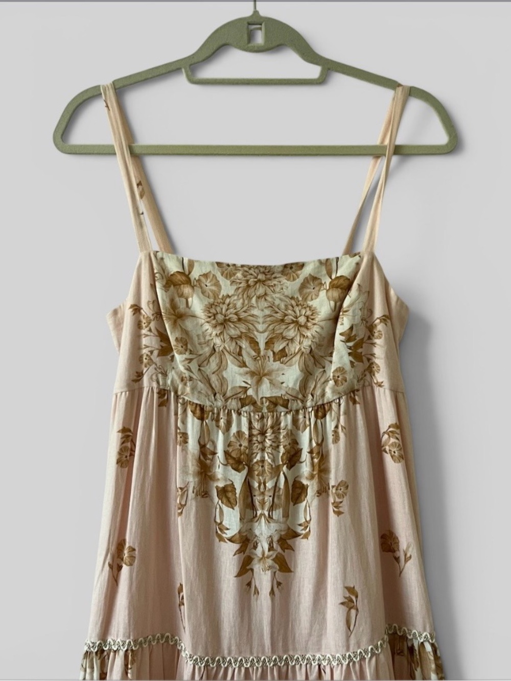 Sachin & Babi Giorno Tiered Floral Linen Blend Maxi Dress Cottagecore Medium - Picture 8 of 16